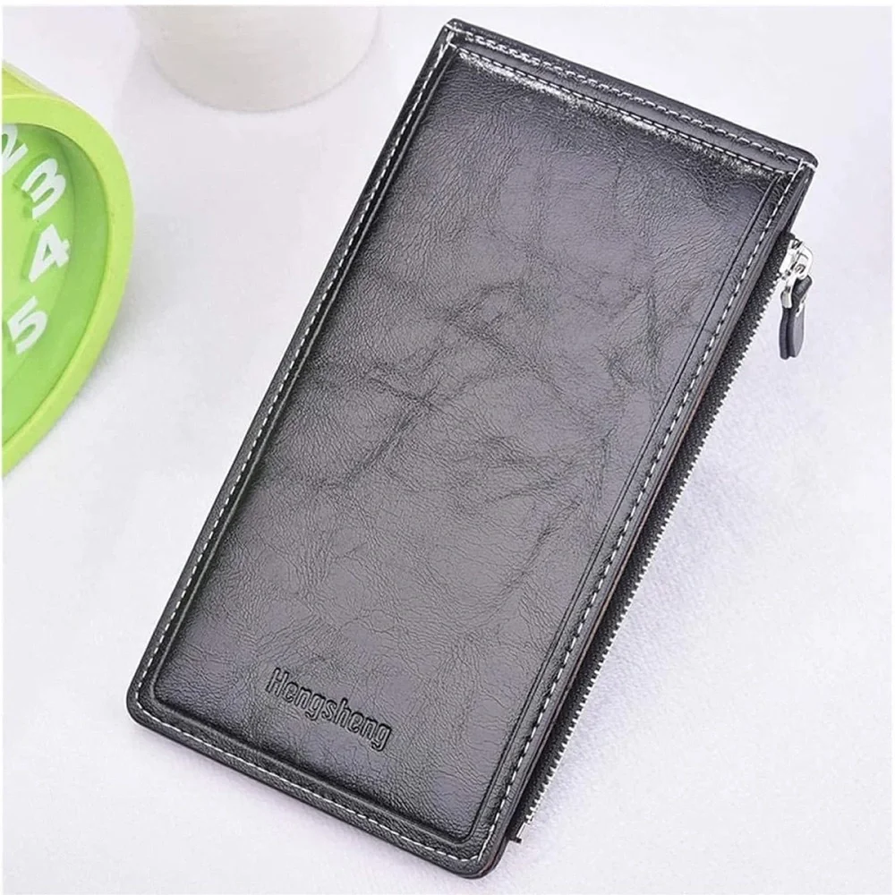 Black Zipper Card & Key Holder Wallet